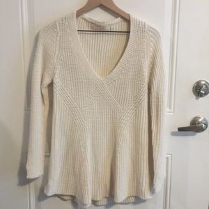 Zaraknit V-neck Long Sleeve Knitted Sweater